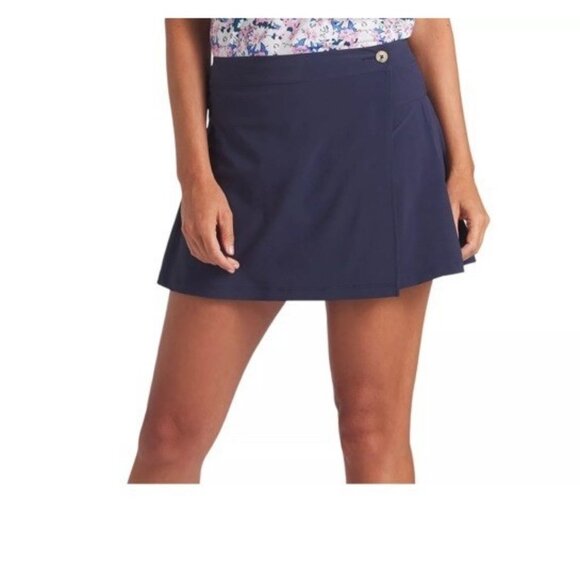 Puma Resort Wrap Deep Navy Skort Skirt Golf Active Women Stretch Woven Size XL - Picture 3 of 7